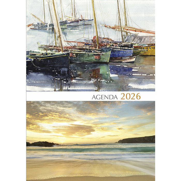 Agenda grand format 2026 aquarelle voilier
