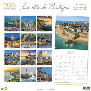 Calendrier 2025 Les plus beaux sites de Bretagne