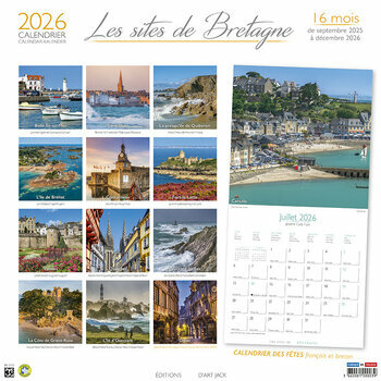 Calendrier 2026 Les plus beaux sites de Bretagne