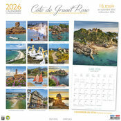 Calendrier Mural 2026 Côte de Granit Rose bateaux