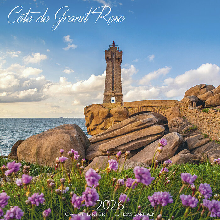 Calendrier Mural 2026 Côte de Granit Rose phare