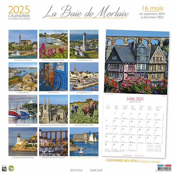 Calendrier Mural 2025 La Baie de Morlaix