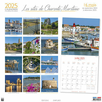 Calendrier 2025 Les Plus Beaux Sites de Charente Maritime
