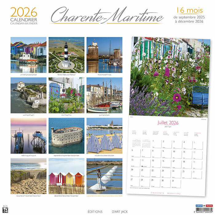 Calendrier Papier 2026 Charente Maritime Fort