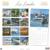 Calendrier papier chevalet Landes 2026