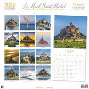 Calendrier Mural 2026 12 photos Le Mont Saint Michel