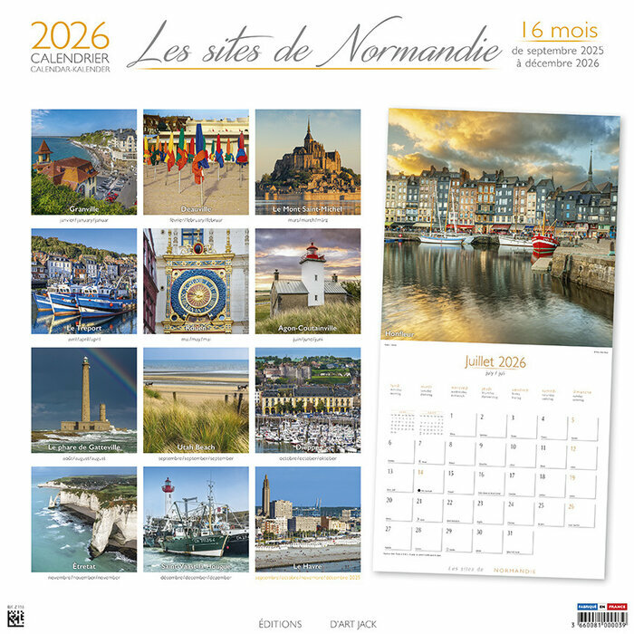 Calendrier Mural 2026 Normandie
