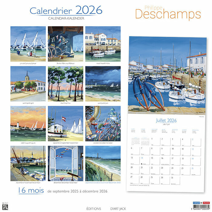 Calendrier Papier 2026 Phlippe Deschamp