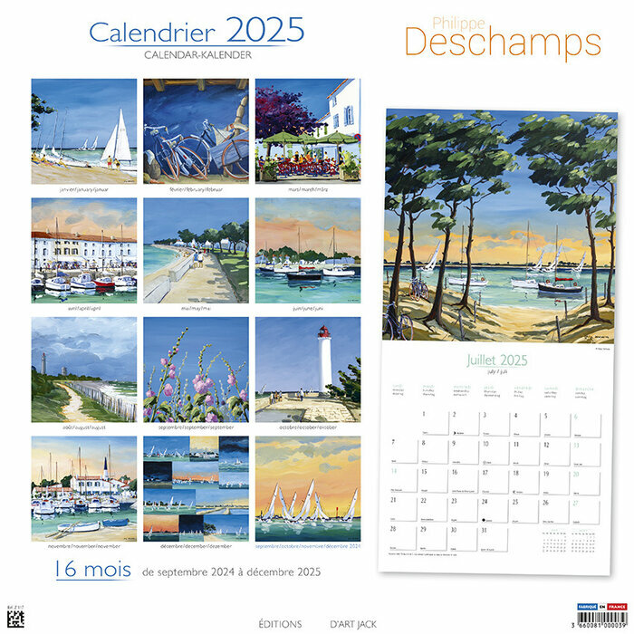 Calendrier Mural 2025 Philippe Deschamps