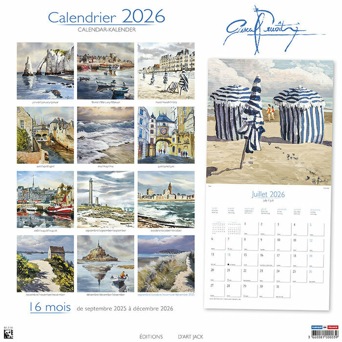 Calendrier Mural 2026 Normandie Mont Saint Michel
