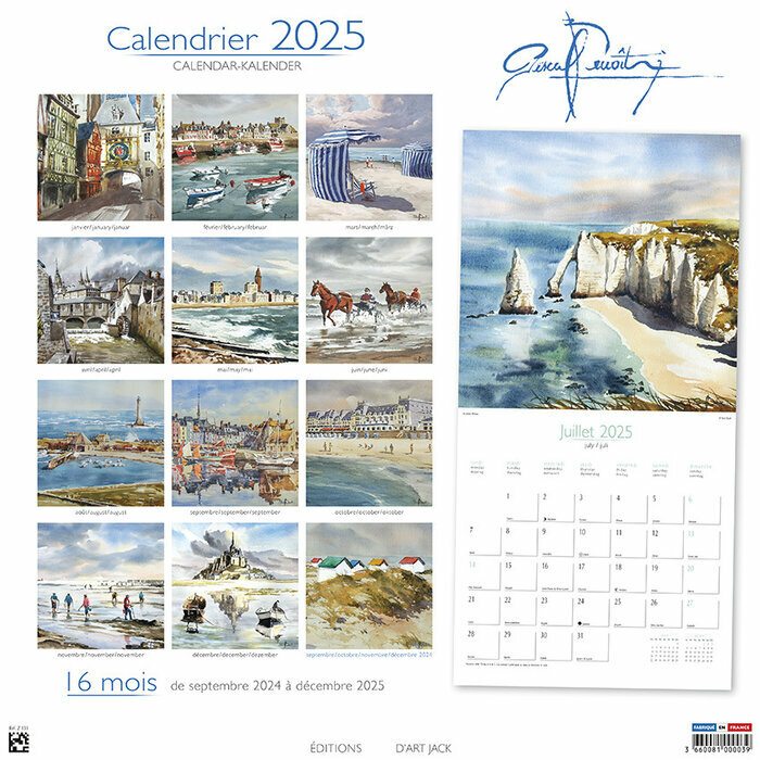 Calendrier mural 2025 normandie 