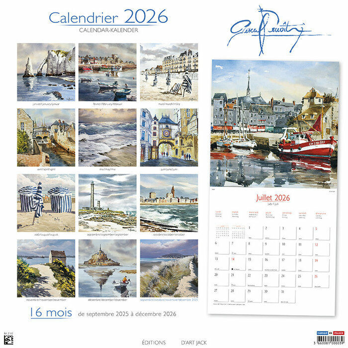 Calendrier Mural 2026 Normandie