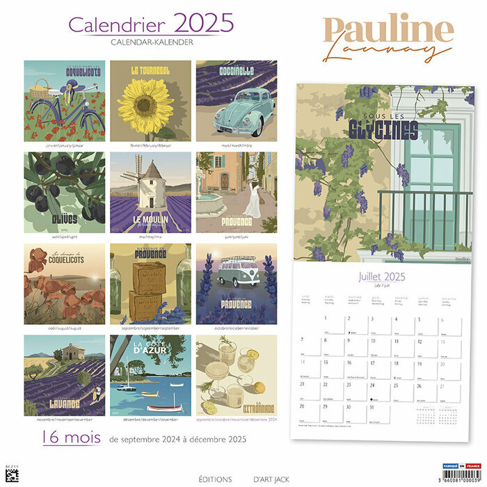 Calendrier Mural 2025 affiche provence
