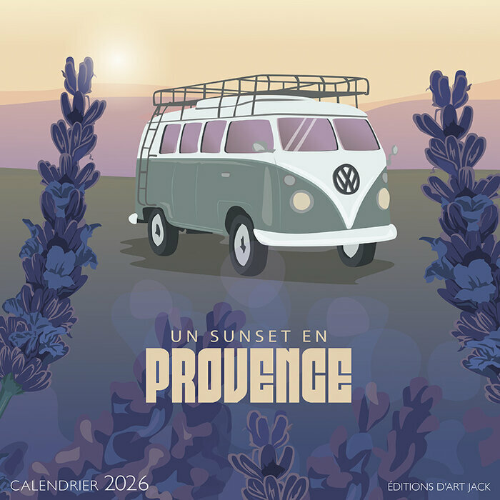 Calendrier Mural 2026 Provence illustration