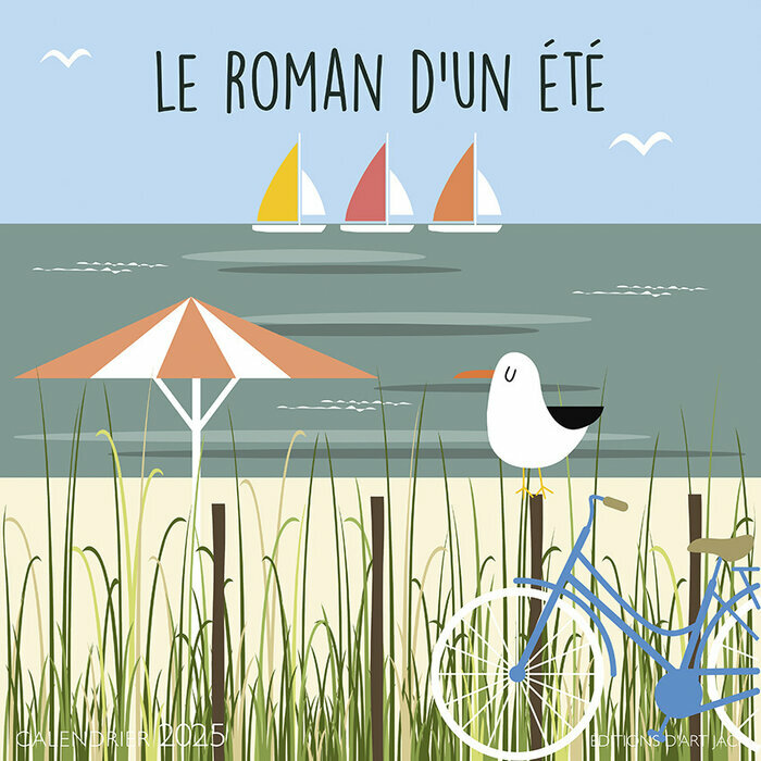 Calendrier Mural 2025 Dessin vacances moderne