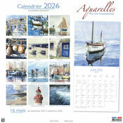 Calendrier 2026 Aquarelle voilier Vanderbergue