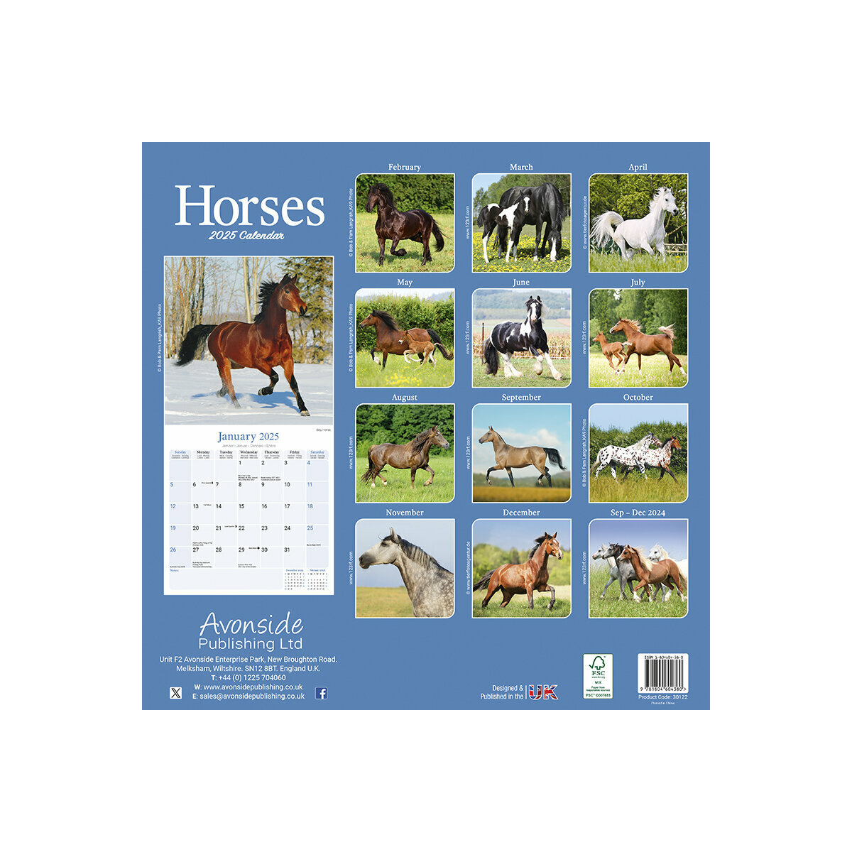 Calendrier Mural 2025 Cheval Equitation Chevaux Equestre