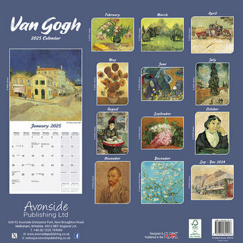 Calendrier 2025 Vincent Van Gogh