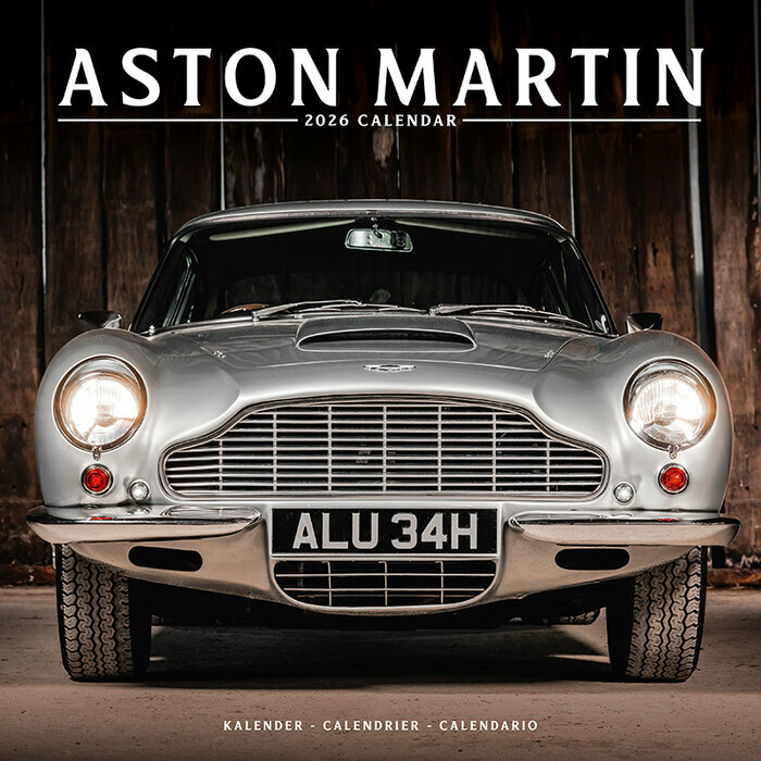 Calendrier 2026 mural Aston Martin grise