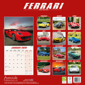 Calendrier 2026 papier Voiture Ferrari Roug