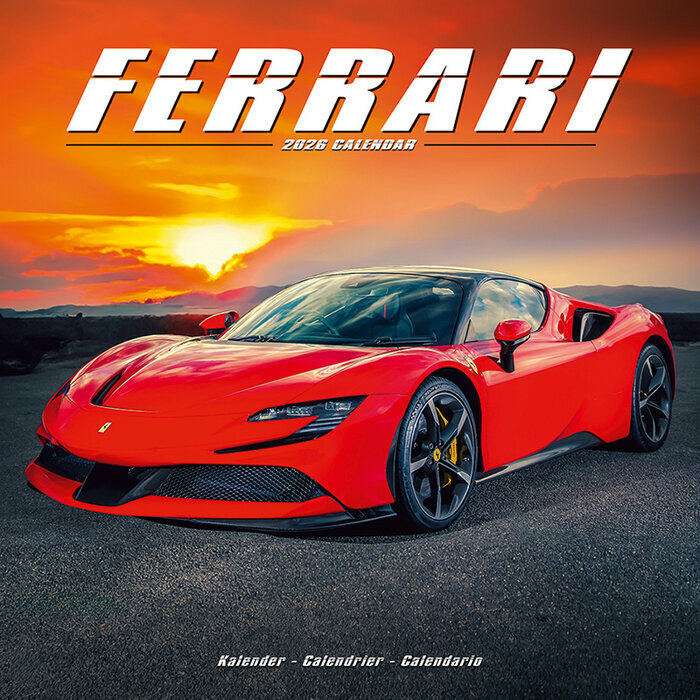 Calendrier 2026 mural Voiture Ferrari Roug