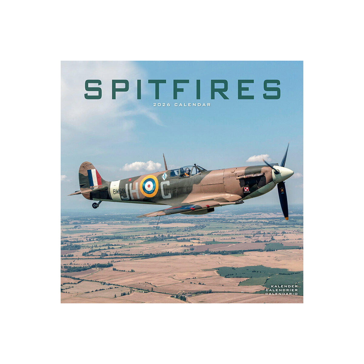 Calendrier Mural 2025 Avion Militaire Spitfire Avion Guerre