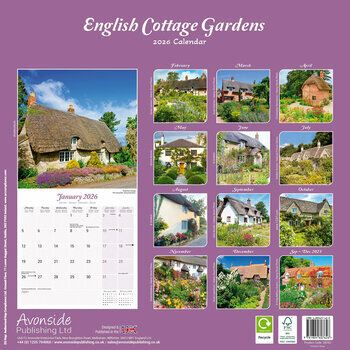 Calendrier 2026 Maison et Jardin de Campagne Anglaise