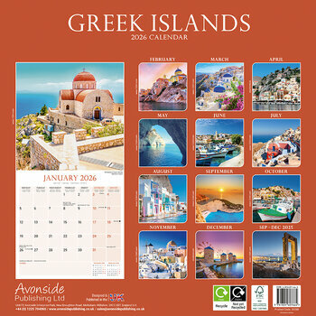 Calendrier 2026 Iles Grecques