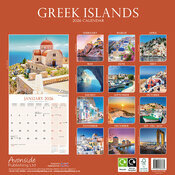 Calendrier 2026 papier Iles Grecques Santorin