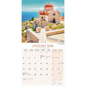 Calendrier 2026 Iles Grecques Santorin