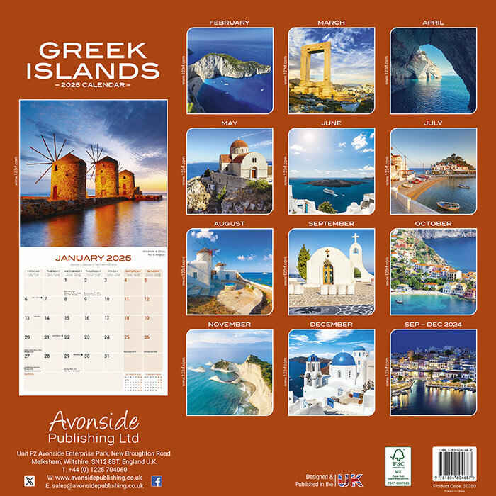 Calendrier 2025 Grce Iles