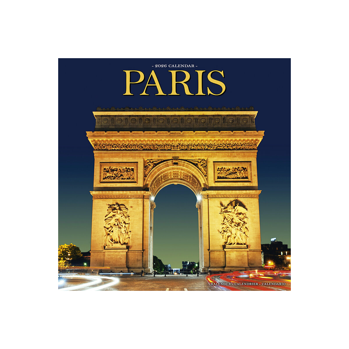 Calendrier Mural 2025 Paris France Capitale Arc de Triomphe Tour Eiffel