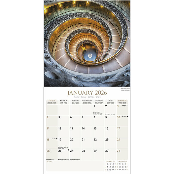 Calendrier 2026 Rome Vatican