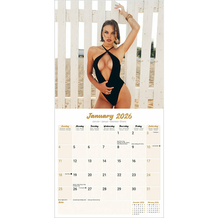 Calendrier 2026 Femme Nue