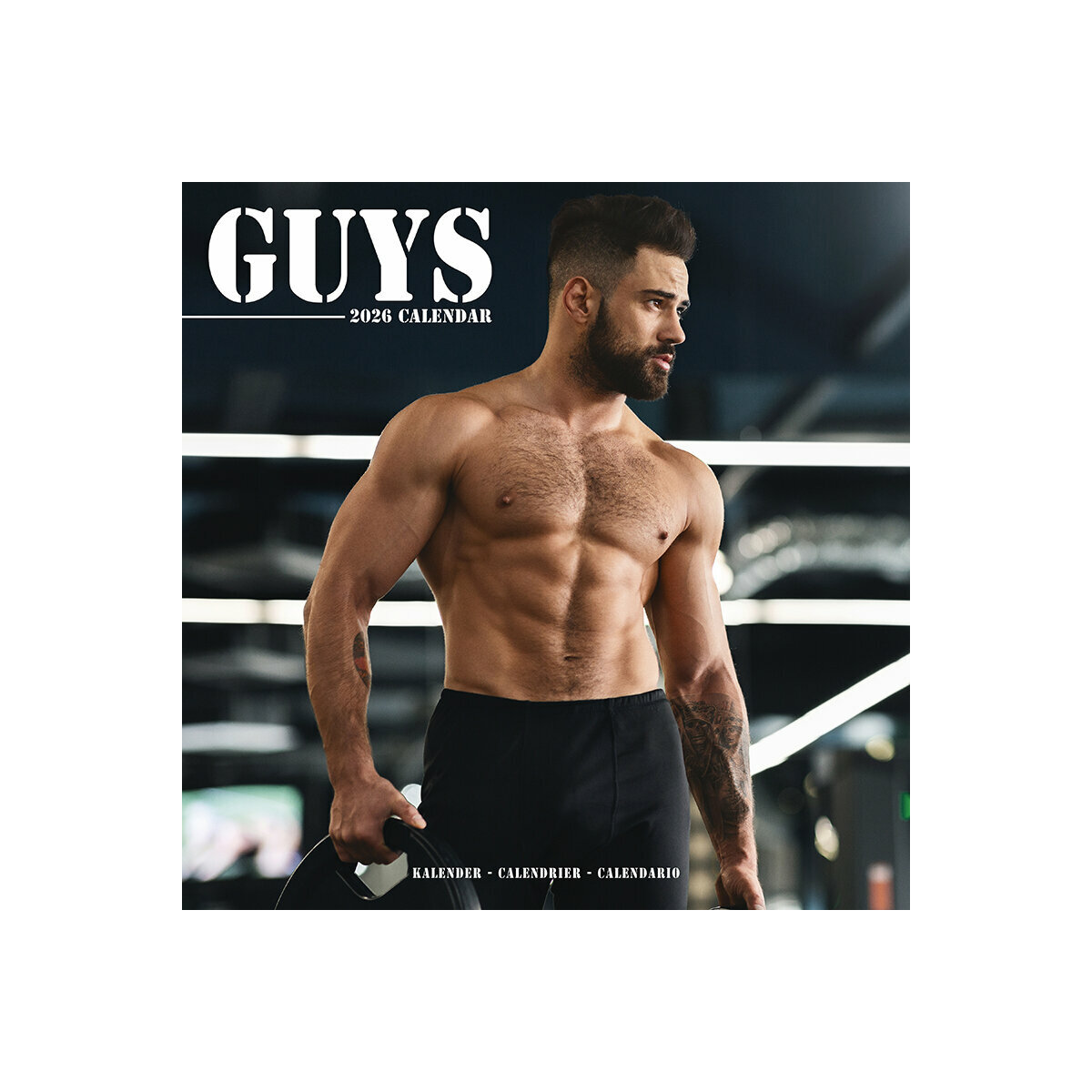 Calendrier Mural 2025 Homme Guy Sexy Torse nu Musclé