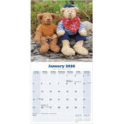 Calendrier 2026 Oursons Peluches Rtro