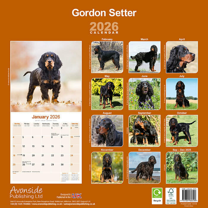 Calendrier papier Setter Gordon 2025