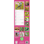 Calendrier Slim mural Oiseaux Chardonneret 2026