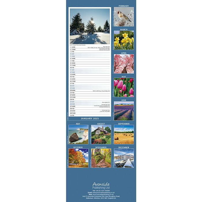 Calendrier Etroit Saisons 2025