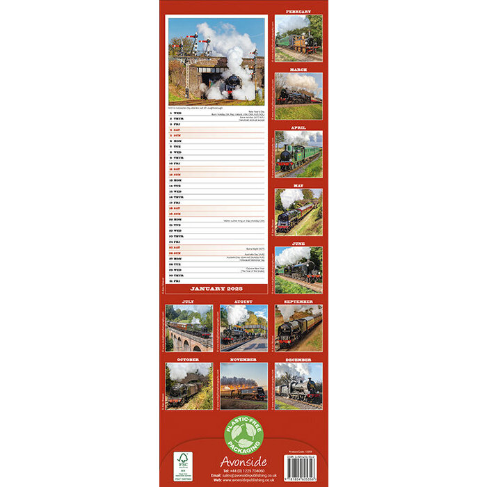 Calendrier Mural 2025 Train