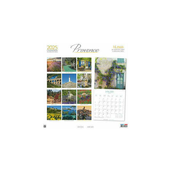 Calendrier 2025 Site de Provence Pont du Gard