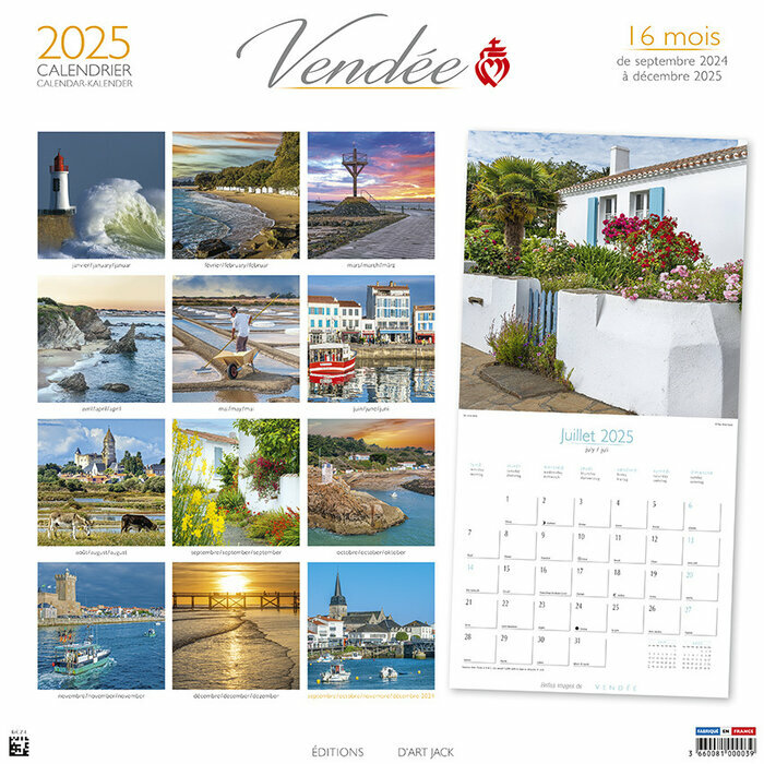 Calendrier Mural 2025 Vende Cte Atlantique