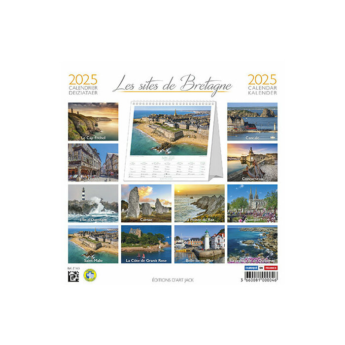Calendrier chevalet 2025 Bretagne