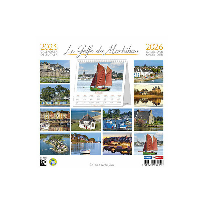 Calendrier papier 2026 Golfe du Morbihan 