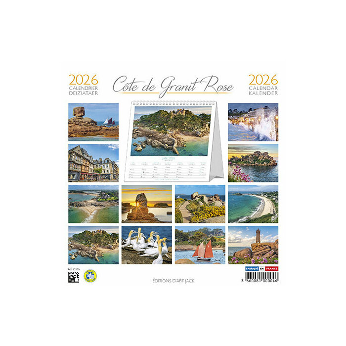 Calendrier Chevalet 2026 Granit Rose