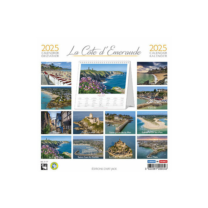 Calendrier à Poser Bretagne Cote Emeraude 2025