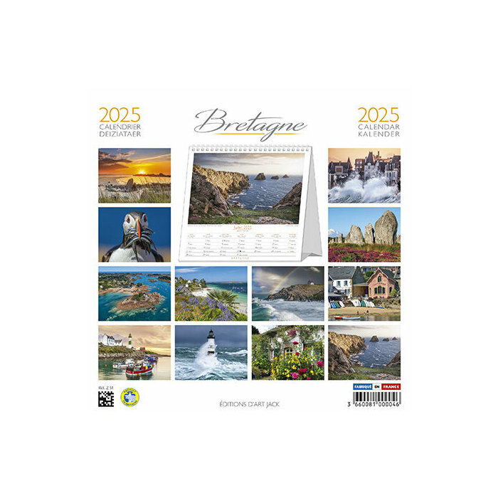 Calendrier à Poser 2025 Bretagne 