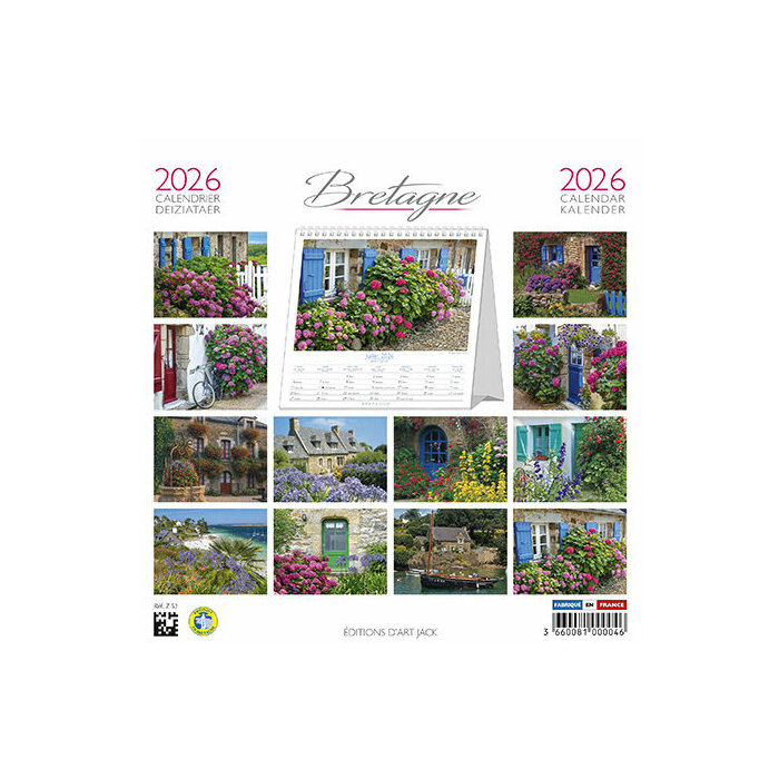 Calendrier Chevalet 2026 Maison Bretonne