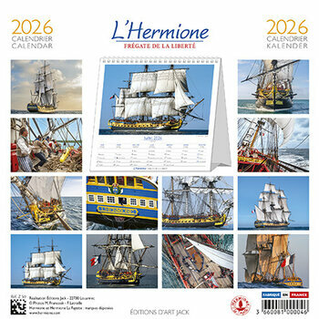 Calendrier Chevalet 2026 Frégate L'hermione