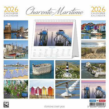 Calendrier Chevalet 2026 Charente Maritime Maison Roses Trémière